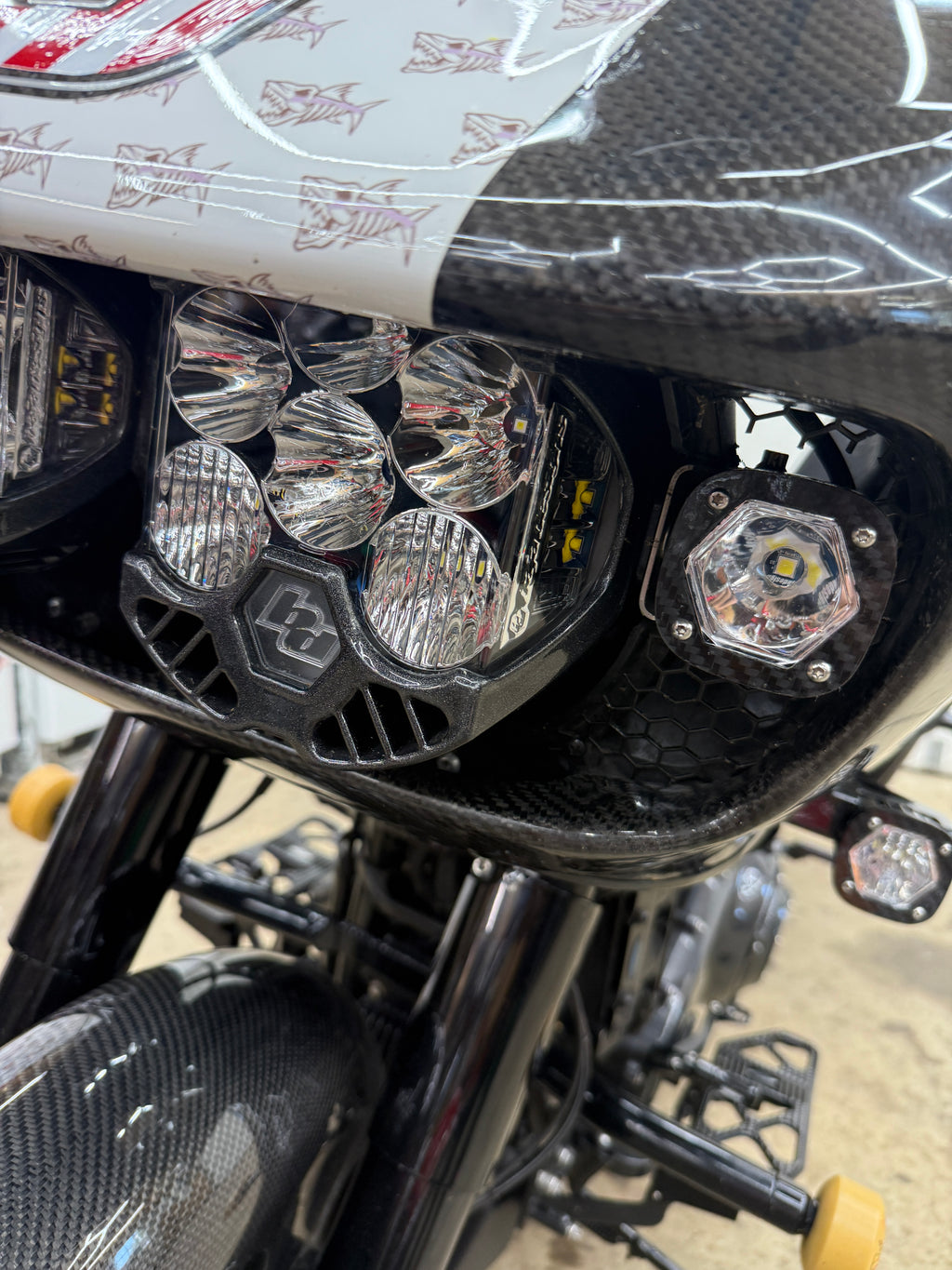 Baja Designs S1 Carbon Fiber Trim Rings by Fish Tank Racing 76