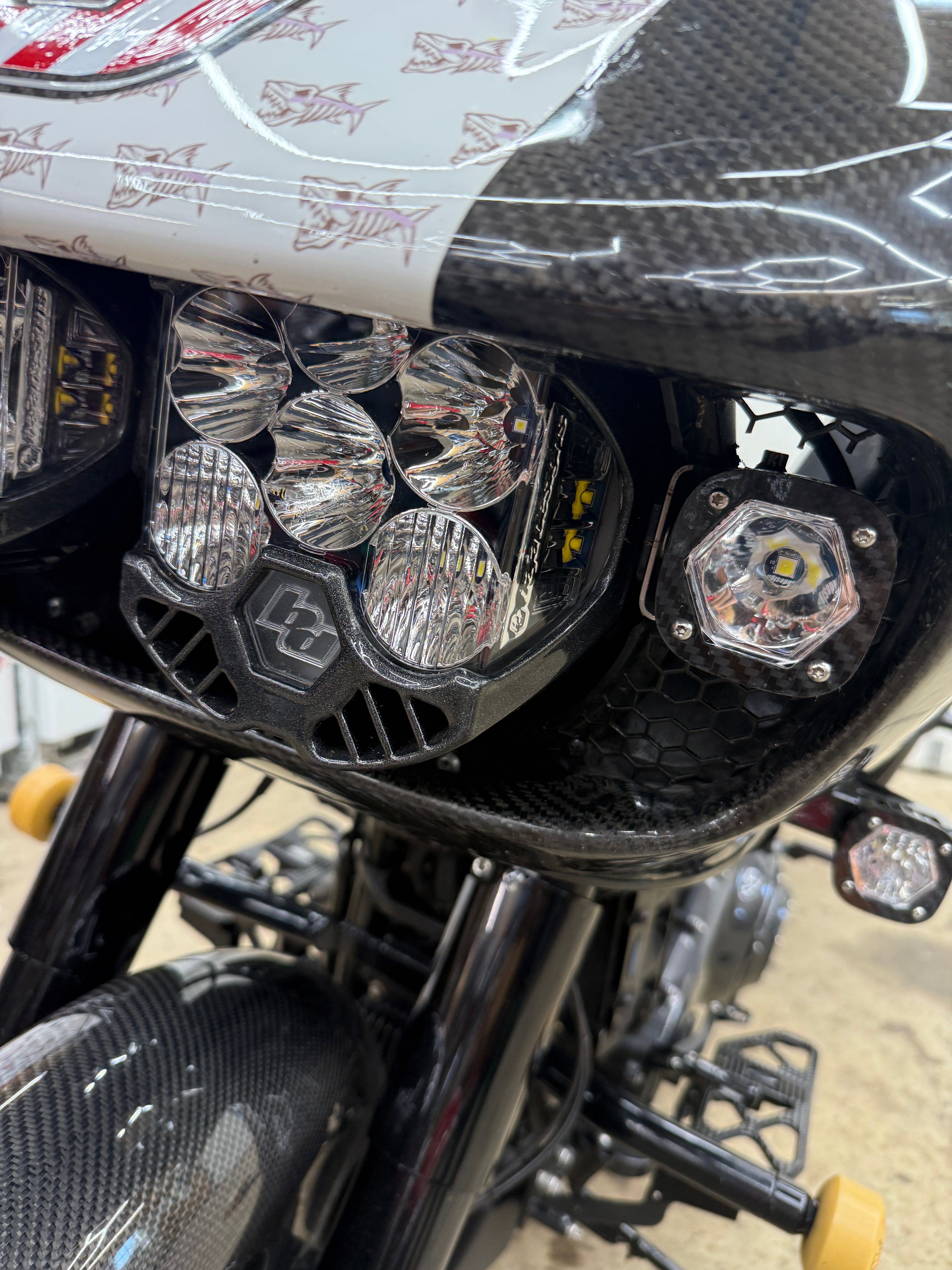 Baja Designs S1 Carbon Fiber Trim Rings by Fish Tank Racing 76