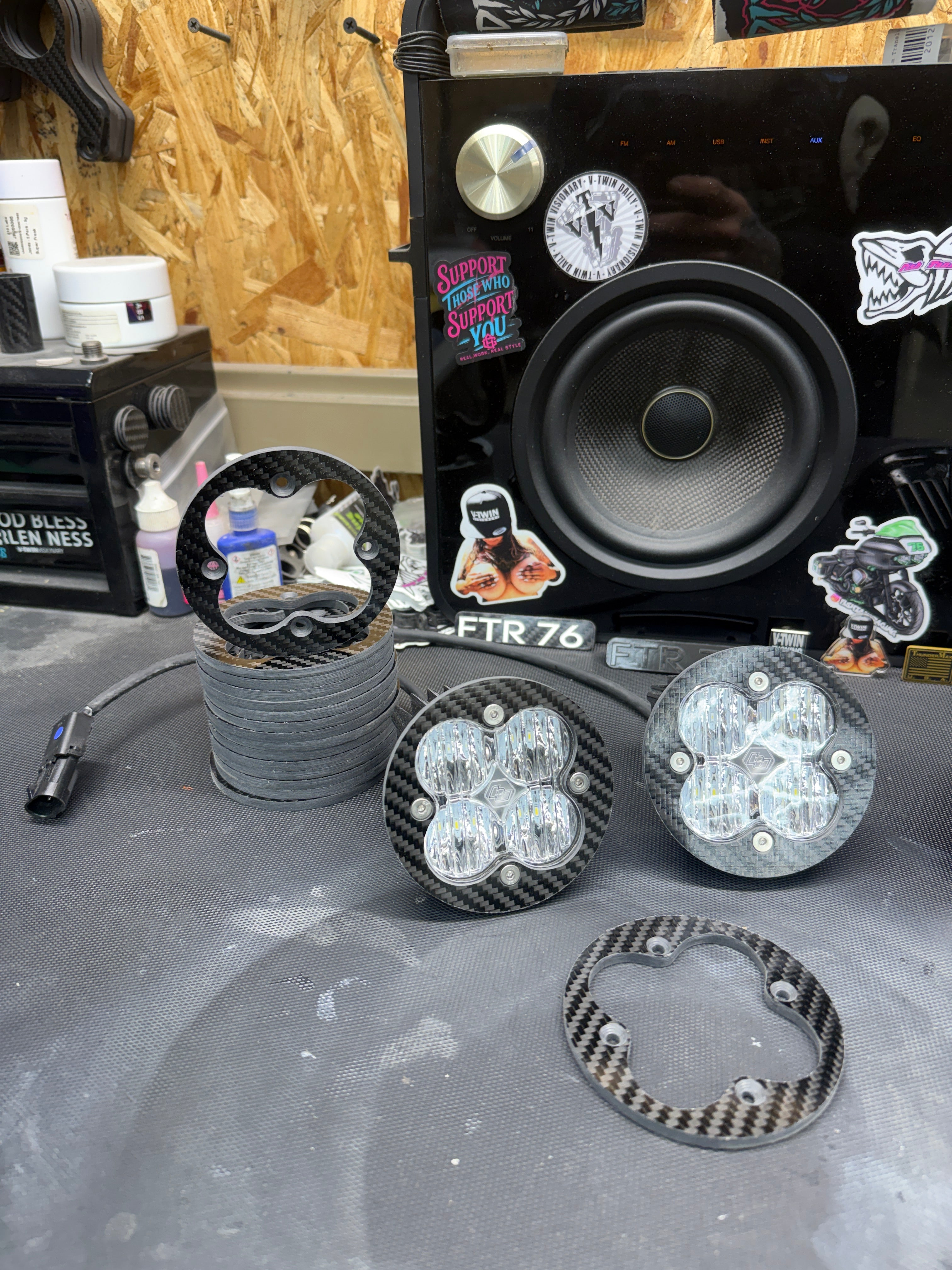 Baja Designs Squadron R Carbon Fiber Trim Rings